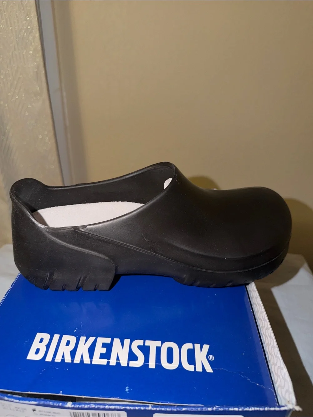 Birkenstock Black Rubber Slip-On Clog